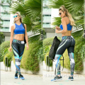 Itim at puting mabatak na batang babae gym tights leggings